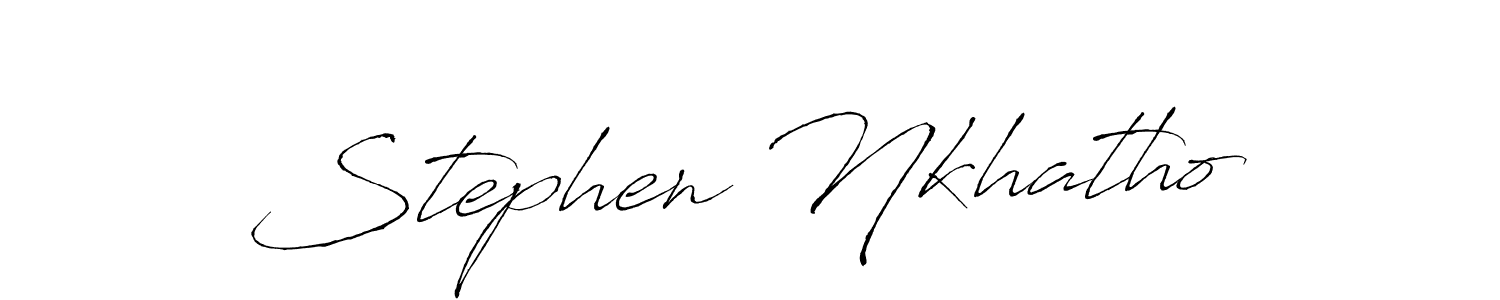 How to make Stephen Nkhatho signature? Antro_Vectra is a professional autograph style. Create handwritten signature for Stephen Nkhatho name. Stephen Nkhatho signature style 6 images and pictures png