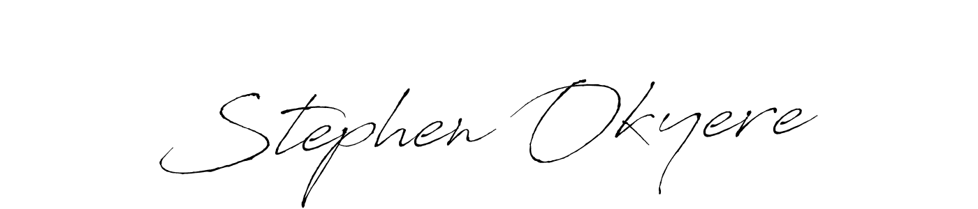How to make Stephen Okyere name signature. Use Antro_Vectra style for creating short signs online. This is the latest handwritten sign. Stephen Okyere signature style 6 images and pictures png