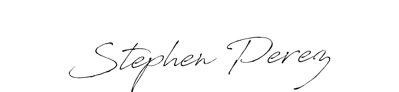 Make a beautiful signature design for name Stephen Perez. With this signature (Antro_Vectra) style, you can create a handwritten signature for free. Stephen Perez signature style 6 images and pictures png