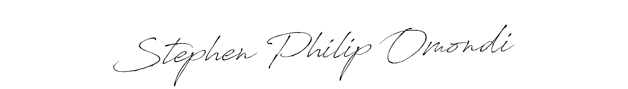 Create a beautiful signature design for name Stephen Philip Omondi. With this signature (Antro_Vectra) fonts, you can make a handwritten signature for free. Stephen Philip Omondi signature style 6 images and pictures png