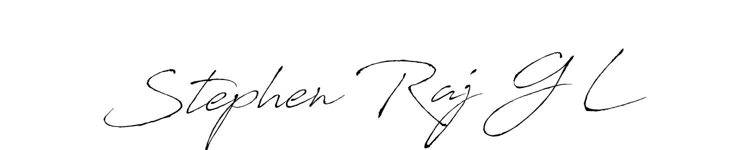 You should practise on your own different ways (Antro_Vectra) to write your name (Stephen Raj G L) in signature. don't let someone else do it for you. Stephen Raj G L signature style 6 images and pictures png