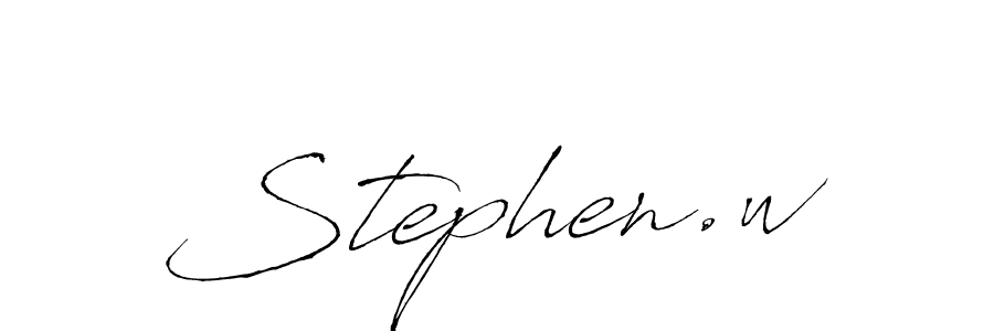 Create a beautiful signature design for name Stephen.w. With this signature (Antro_Vectra) fonts, you can make a handwritten signature for free. Stephen.w signature style 6 images and pictures png