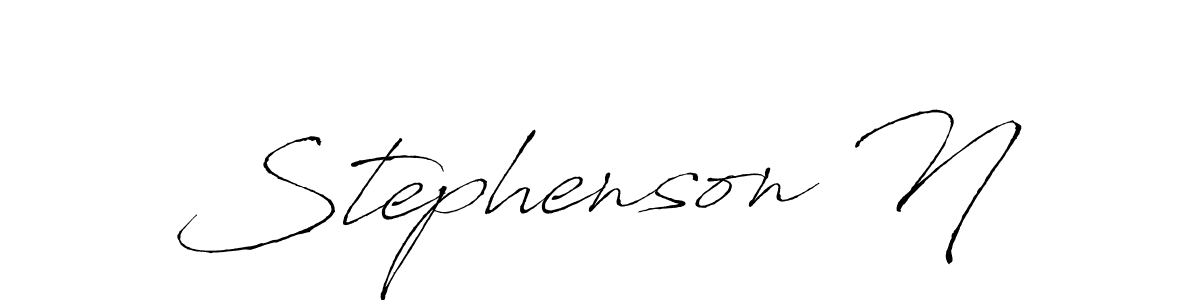 The best way (Antro_Vectra) to make a short signature is to pick only two or three words in your name. The name Stephenson N include a total of six letters. For converting this name. Stephenson N signature style 6 images and pictures png