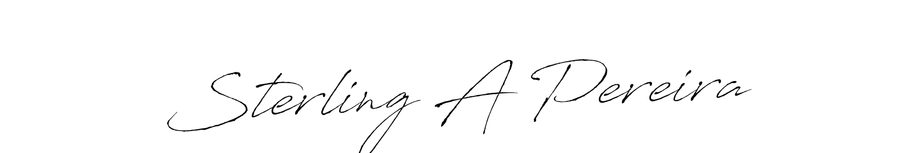 Design your own signature with our free online signature maker. With this signature software, you can create a handwritten (Antro_Vectra) signature for name Sterling A Pereira. Sterling A Pereira signature style 6 images and pictures png