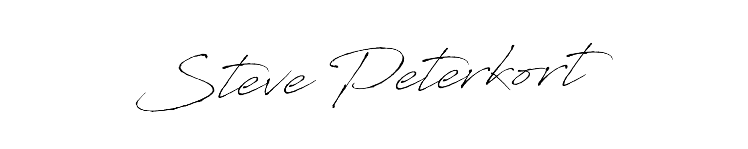 Create a beautiful signature design for name Steve Peterkort. With this signature (Antro_Vectra) fonts, you can make a handwritten signature for free. Steve Peterkort signature style 6 images and pictures png