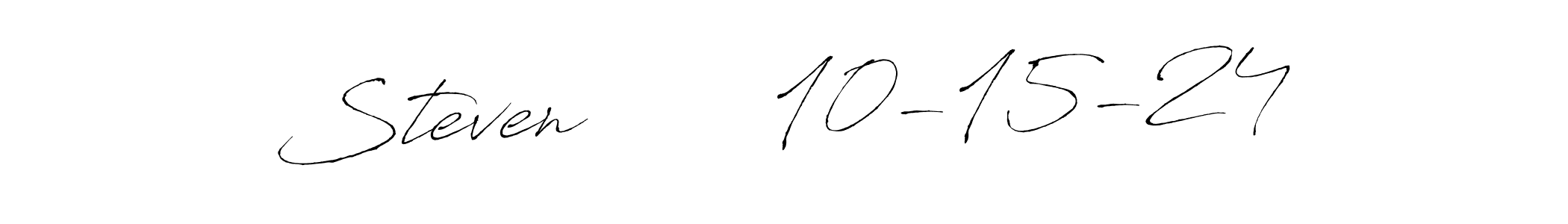 You should practise on your own different ways (Antro_Vectra) to write your name (Steven       10-15-24) in signature. don't let someone else do it for you. Steven       10-15-24 signature style 6 images and pictures png