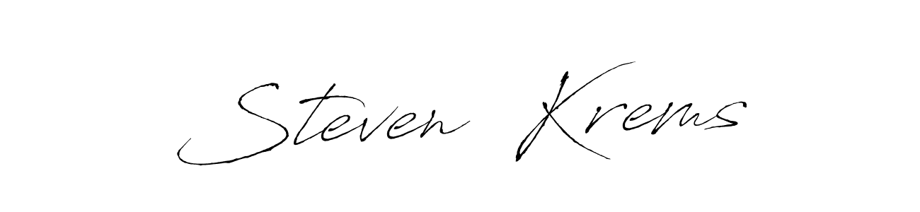 You should practise on your own different ways (Antro_Vectra) to write your name (Steven  Krems) in signature. don't let someone else do it for you. Steven  Krems signature style 6 images and pictures png