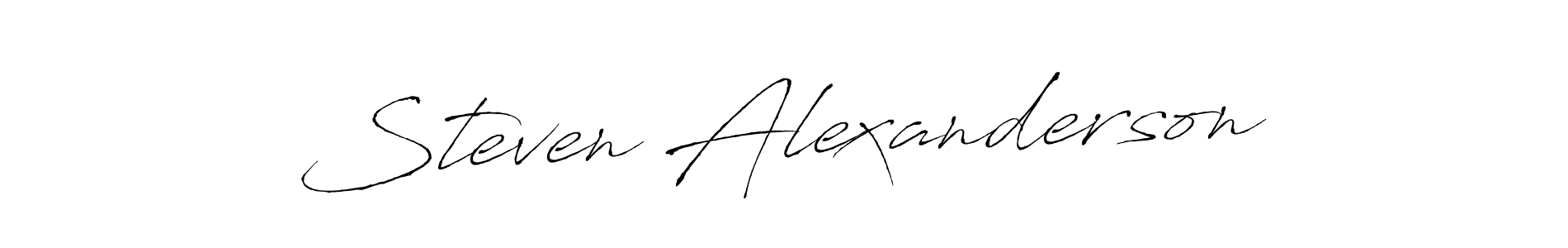 Steven Alexanderson stylish signature style. Best Handwritten Sign (Antro_Vectra) for my name. Handwritten Signature Collection Ideas for my name Steven Alexanderson. Steven Alexanderson signature style 6 images and pictures png