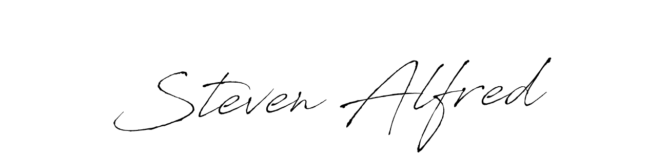 Steven Alfred stylish signature style. Best Handwritten Sign (Antro_Vectra) for my name. Handwritten Signature Collection Ideas for my name Steven Alfred. Steven Alfred signature style 6 images and pictures png