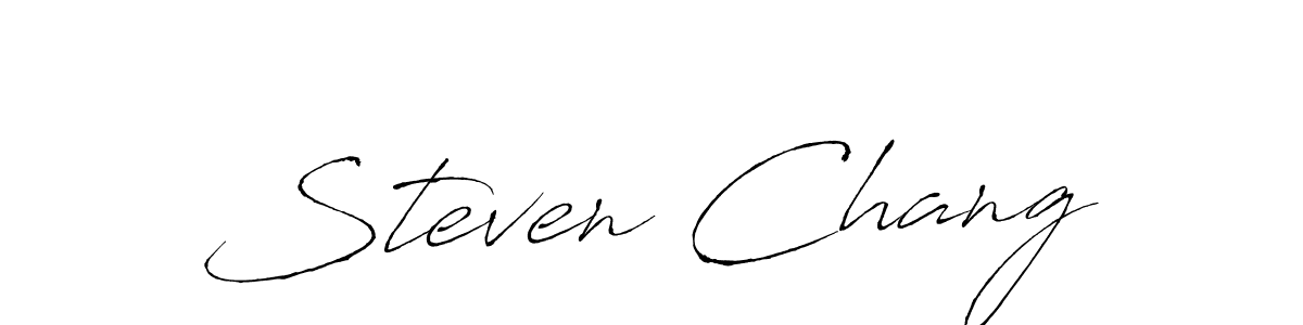 You should practise on your own different ways (Antro_Vectra) to write your name (Steven Chang) in signature. don't let someone else do it for you. Steven Chang signature style 6 images and pictures png