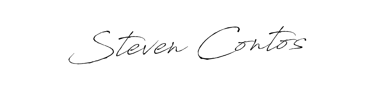 Best and Professional Signature Style for Steven Contos. Antro_Vectra Best Signature Style Collection. Steven Contos signature style 6 images and pictures png