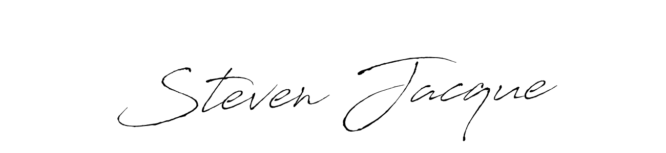 You should practise on your own different ways (Antro_Vectra) to write your name (Steven Jacque) in signature. don't let someone else do it for you. Steven Jacque signature style 6 images and pictures png