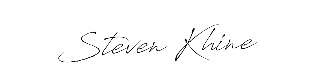 How to make Steven Khine name signature. Use Antro_Vectra style for creating short signs online. This is the latest handwritten sign. Steven Khine signature style 6 images and pictures png