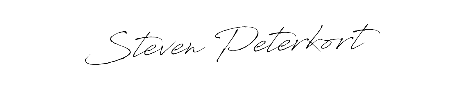 Create a beautiful signature design for name Steven Peterkort. With this signature (Antro_Vectra) fonts, you can make a handwritten signature for free. Steven Peterkort signature style 6 images and pictures png