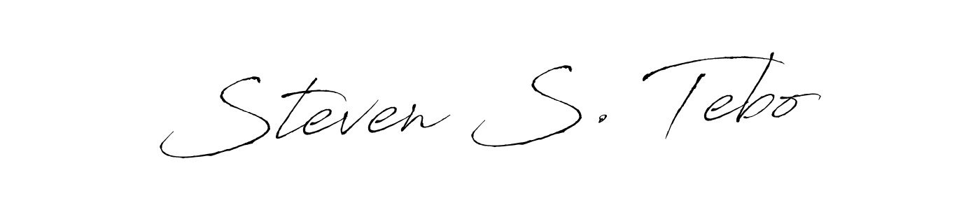 Make a beautiful signature design for name Steven S. Tebo. With this signature (Antro_Vectra) style, you can create a handwritten signature for free. Steven S. Tebo signature style 6 images and pictures png