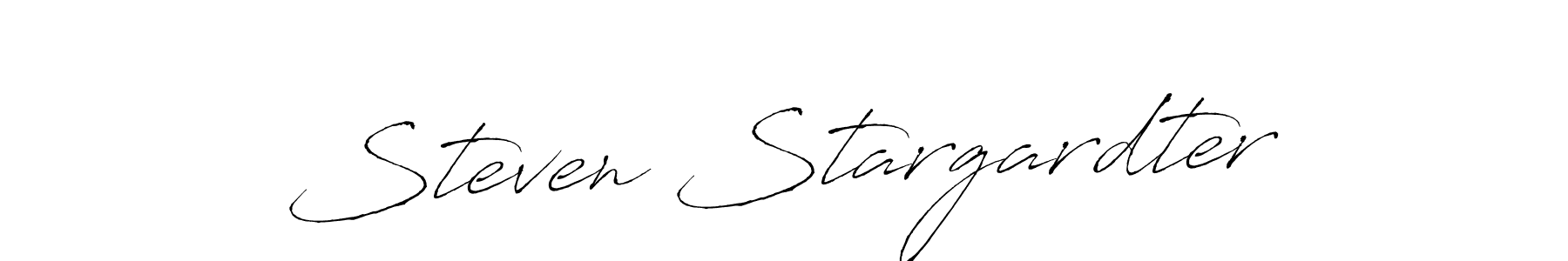 How to make Steven Stargardter name signature. Use Antro_Vectra style for creating short signs online. This is the latest handwritten sign. Steven Stargardter signature style 6 images and pictures png