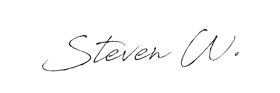 You should practise on your own different ways (Antro_Vectra) to write your name (Steven W.) in signature. don't let someone else do it for you. Steven W. signature style 6 images and pictures png