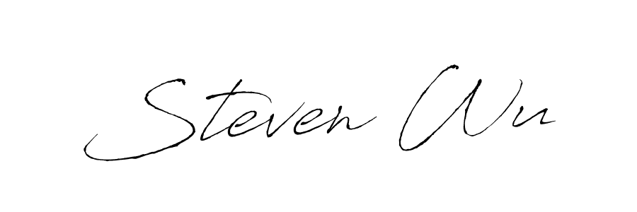 The best way (Antro_Vectra) to make a short signature is to pick only two or three words in your name. The name Steven Wu include a total of six letters. For converting this name. Steven Wu signature style 6 images and pictures png