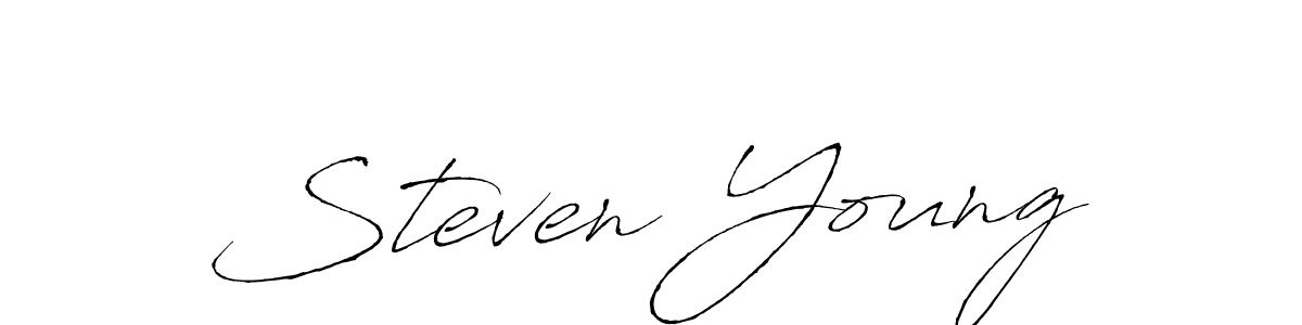 Use a signature maker to create a handwritten signature online. With this signature software, you can design (Antro_Vectra) your own signature for name Steven Young. Steven Young signature style 6 images and pictures png