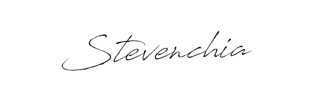 Design your own signature with our free online signature maker. With this signature software, you can create a handwritten (Antro_Vectra) signature for name Stevenchia. Stevenchia signature style 6 images and pictures png