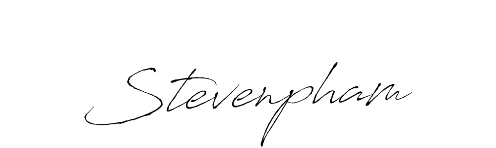 Create a beautiful signature design for name Stevenpham. With this signature (Antro_Vectra) fonts, you can make a handwritten signature for free. Stevenpham signature style 6 images and pictures png