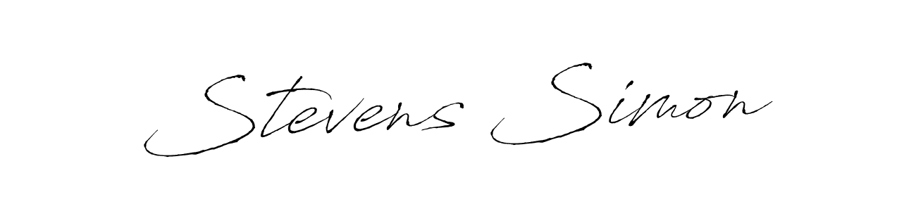 Make a beautiful signature design for name Stevens Simon. With this signature (Antro_Vectra) style, you can create a handwritten signature for free. Stevens Simon signature style 6 images and pictures png