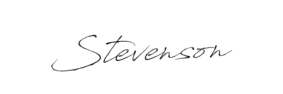 Create a beautiful signature design for name Stevenson. With this signature (Antro_Vectra) fonts, you can make a handwritten signature for free. Stevenson signature style 6 images and pictures png