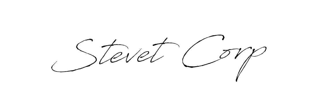 Make a beautiful signature design for name Stevet Corp. With this signature (Antro_Vectra) style, you can create a handwritten signature for free. Stevet Corp signature style 6 images and pictures png