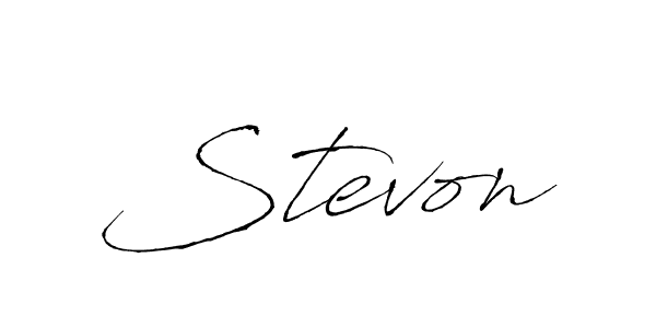 Create a beautiful signature design for name Stevon. With this signature (Antro_Vectra) fonts, you can make a handwritten signature for free. Stevon signature style 6 images and pictures png