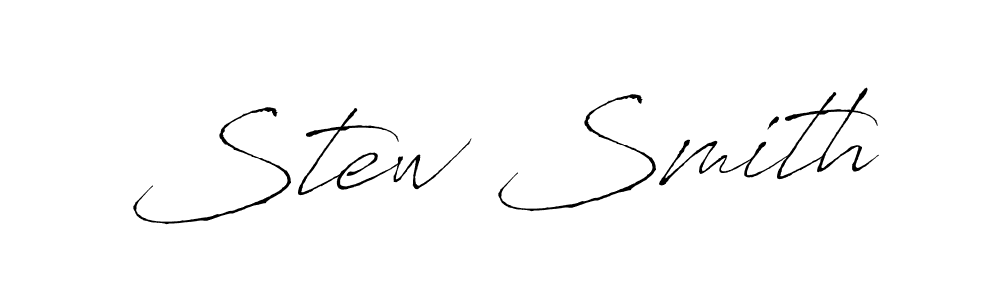 You should practise on your own different ways (Antro_Vectra) to write your name (Stew Smith) in signature. don't let someone else do it for you. Stew Smith signature style 6 images and pictures png