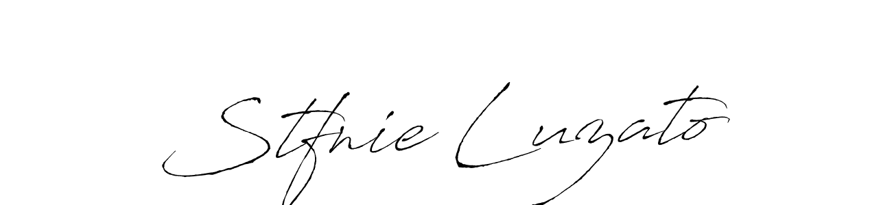 Stfnie Luzato stylish signature style. Best Handwritten Sign (Antro_Vectra) for my name. Handwritten Signature Collection Ideas for my name Stfnie Luzato. Stfnie Luzato signature style 6 images and pictures png