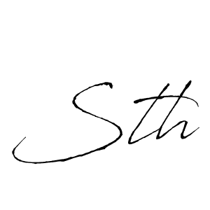 How to make Sth name signature. Use Antro_Vectra style for creating short signs online. This is the latest handwritten sign. Sth signature style 6 images and pictures png