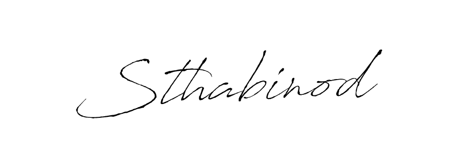 Use a signature maker to create a handwritten signature online. With this signature software, you can design (Antro_Vectra) your own signature for name Sthabinod. Sthabinod signature style 6 images and pictures png