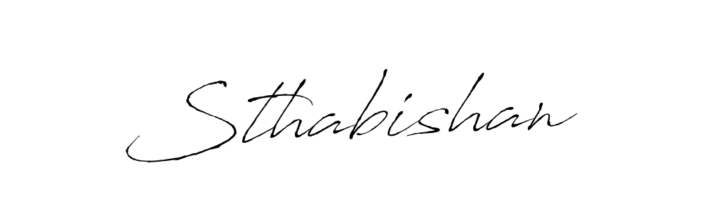 Create a beautiful signature design for name Sthabishan. With this signature (Antro_Vectra) fonts, you can make a handwritten signature for free. Sthabishan signature style 6 images and pictures png