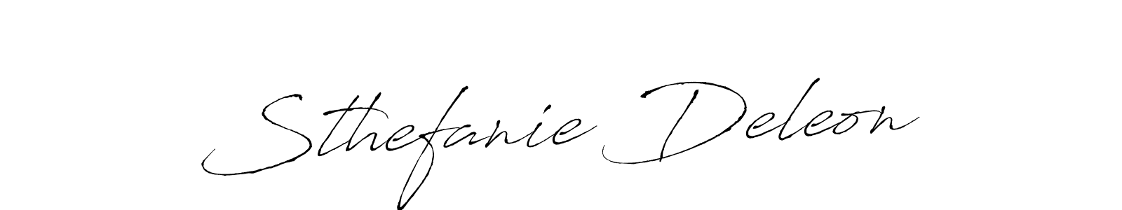 Also we have Sthefanie Deleon name is the best signature style. Create professional handwritten signature collection using Antro_Vectra autograph style. Sthefanie Deleon signature style 6 images and pictures png