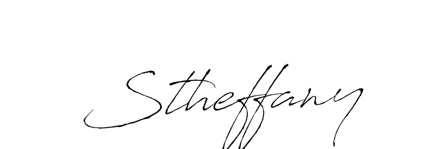 Design your own signature with our free online signature maker. With this signature software, you can create a handwritten (Antro_Vectra) signature for name Stheffany. Stheffany signature style 6 images and pictures png