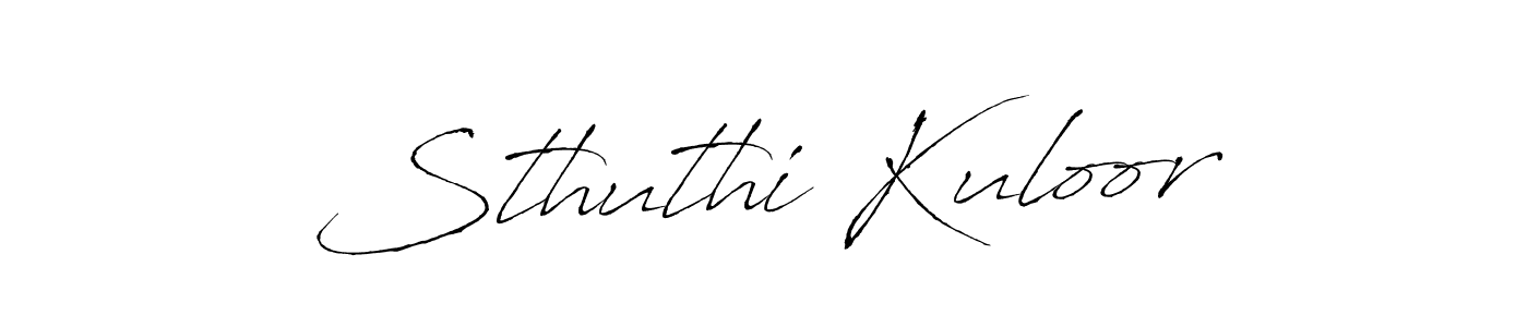 Use a signature maker to create a handwritten signature online. With this signature software, you can design (Antro_Vectra) your own signature for name Sthuthi Kuloor. Sthuthi Kuloor signature style 6 images and pictures png