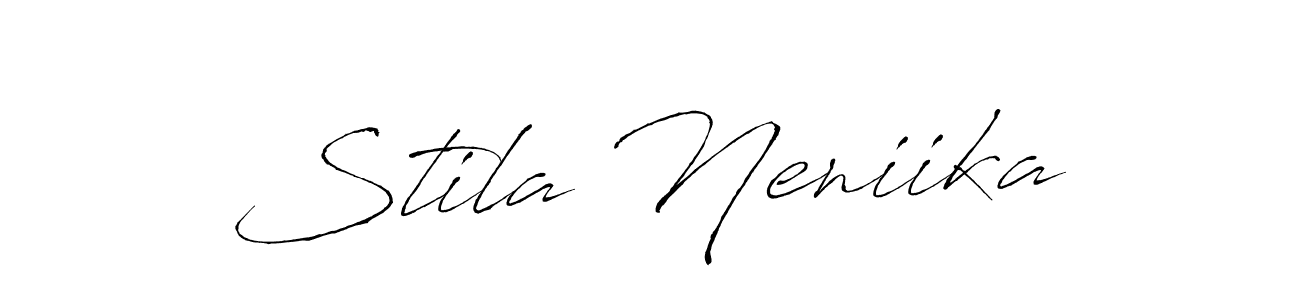 Also we have Stila Neniika name is the best signature style. Create professional handwritten signature collection using Antro_Vectra autograph style. Stila Neniika signature style 6 images and pictures png