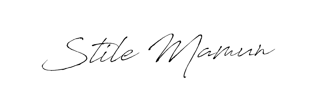 How to make Stile Mamun name signature. Use Antro_Vectra style for creating short signs online. This is the latest handwritten sign. Stile Mamun signature style 6 images and pictures png