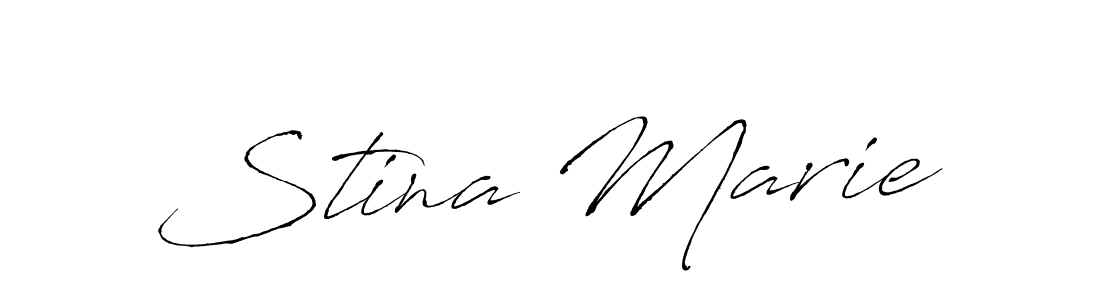How to make Stina Marie signature? Antro_Vectra is a professional autograph style. Create handwritten signature for Stina Marie name. Stina Marie signature style 6 images and pictures png