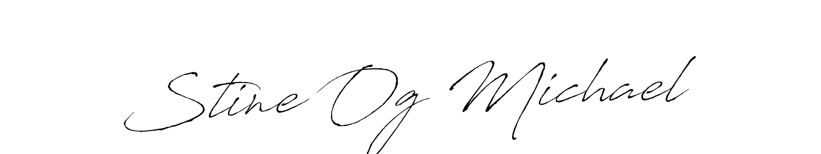 if you are searching for the best signature style for your name Stine Og Michael. so please give up your signature search. here we have designed multiple signature styles  using Antro_Vectra. Stine Og Michael signature style 6 images and pictures png