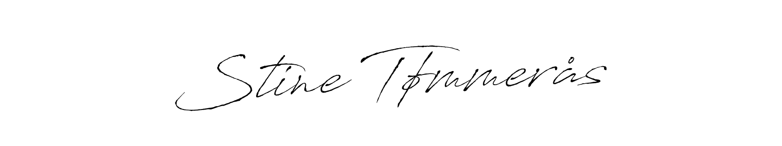 Make a beautiful signature design for name Stine Tømmerås. With this signature (Antro_Vectra) style, you can create a handwritten signature for free. Stine Tømmerås signature style 6 images and pictures png