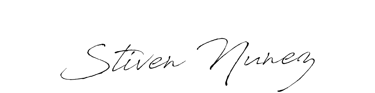 Make a beautiful signature design for name Stiven Nunez. With this signature (Antro_Vectra) style, you can create a handwritten signature for free. Stiven Nunez signature style 6 images and pictures png