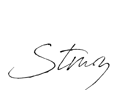 You should practise on your own different ways (Antro_Vectra) to write your name (Stmz) in signature. don't let someone else do it for you. Stmz signature style 6 images and pictures png