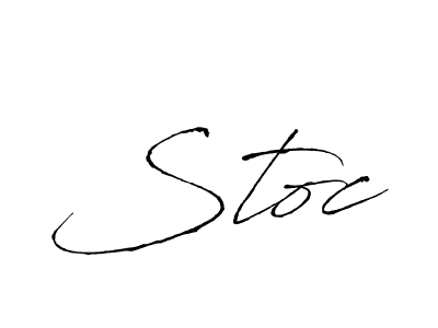 Create a beautiful signature design for name Stoc. With this signature (Antro_Vectra) fonts, you can make a handwritten signature for free. Stoc signature style 6 images and pictures png
