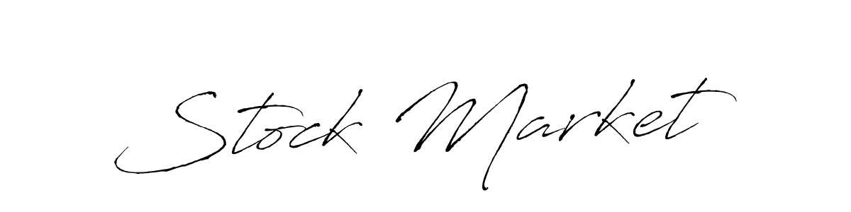 How to make Stock Market signature? Antro_Vectra is a professional autograph style. Create handwritten signature for Stock Market name. Stock Market signature style 6 images and pictures png