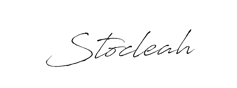 Antro_Vectra is a professional signature style that is perfect for those who want to add a touch of class to their signature. It is also a great choice for those who want to make their signature more unique. Get Stocleah name to fancy signature for free. Stocleah signature style 6 images and pictures png