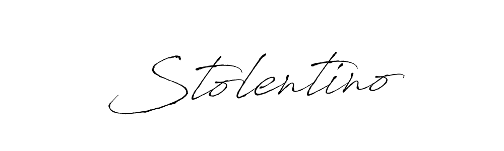 Design your own signature with our free online signature maker. With this signature software, you can create a handwritten (Antro_Vectra) signature for name Stolentino. Stolentino signature style 6 images and pictures png
