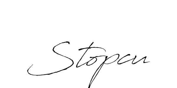 How to make Stopcu signature? Antro_Vectra is a professional autograph style. Create handwritten signature for Stopcu name. Stopcu signature style 6 images and pictures png
