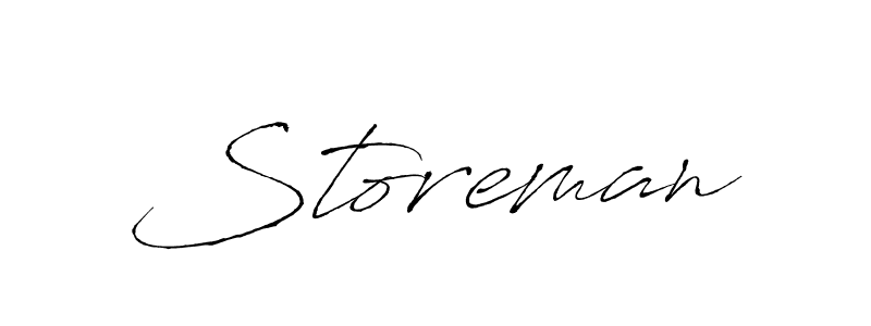 Storeman stylish signature style. Best Handwritten Sign (Antro_Vectra) for my name. Handwritten Signature Collection Ideas for my name Storeman. Storeman signature style 6 images and pictures png